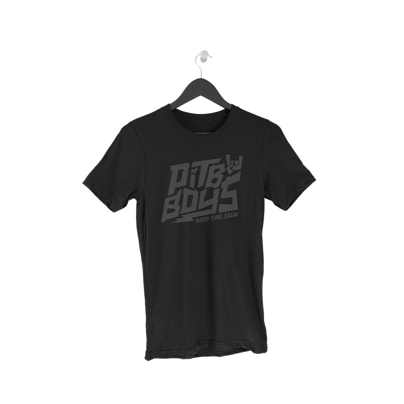 PitBBoys Punk Black T-PAITA