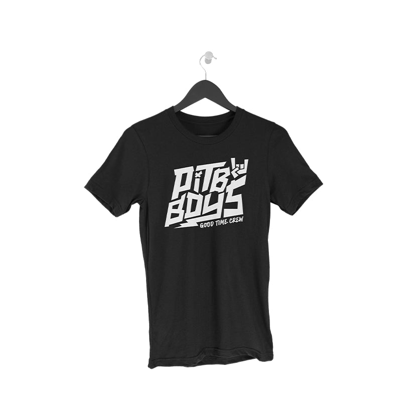 PitBBoys Punk Black/White T-PAITA